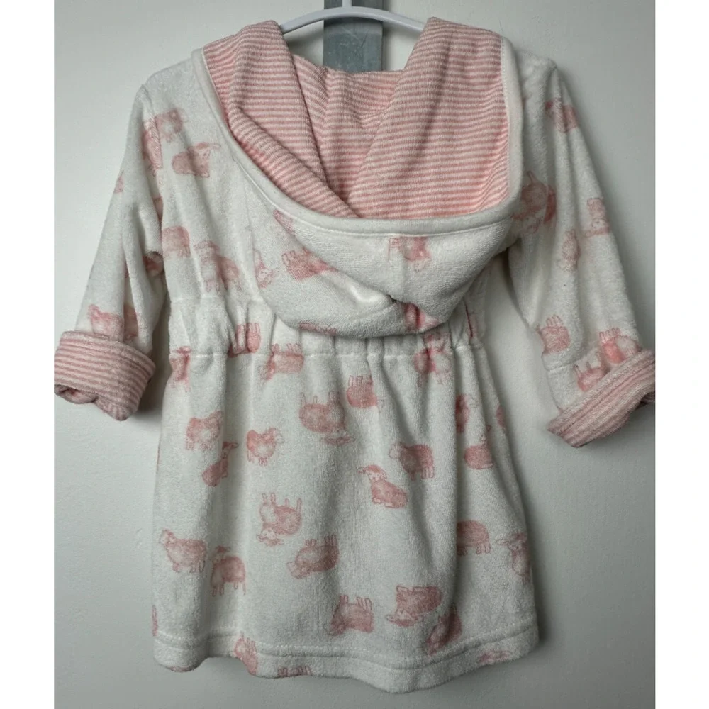 Carter's Just One You Baby Girls' Sheep Bath Robe - Pink - Size 0-9M C18